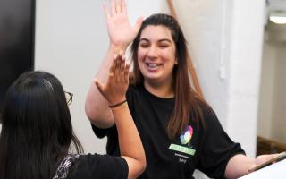 'High-fiving' it getting A* A-Levels